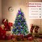 5ft Pre-Lit Snowy Christmas Hinged Tree 11 Flash Modes w/ 250 Multi-Color Lights